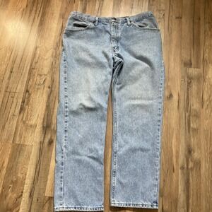 Lee Mens Jeans Regular Fit Light Wash Denim 38x30 100% Cotton Dark